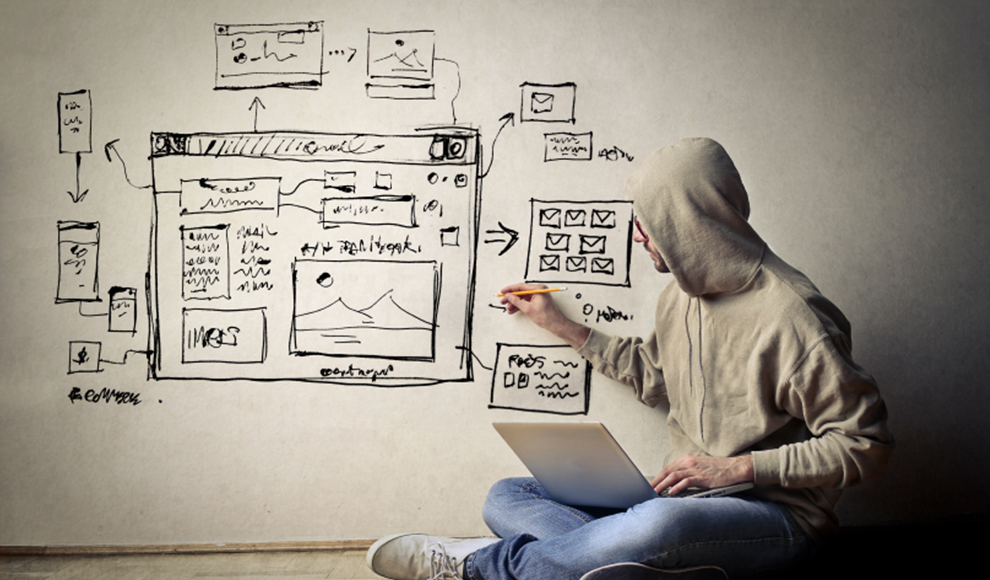 developers sitting in front of a whiteboard