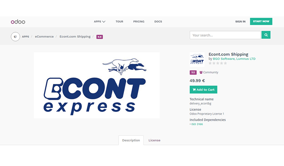 Odoo - econt.com shipping