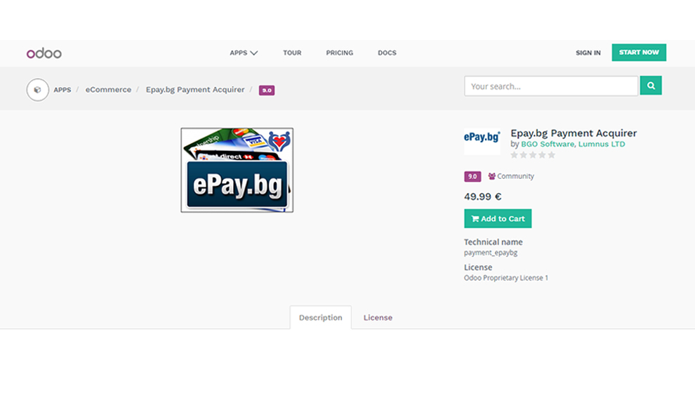 Odoo - epay.bg payment acquirer