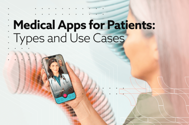 Woman holding a smartphone in a video call with a doctor.