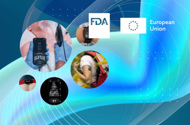 Collage of medical devices with FDA and European Union logos.
